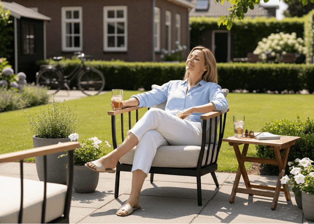 Apple Bee Condor Lounge Tuinstoel - Zwart