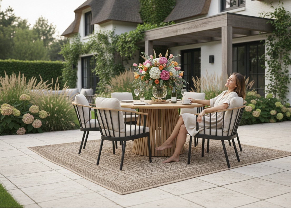 Apple Bee Condor/Belito Daan ronde tuinset 7-delig - 150 cm diameter