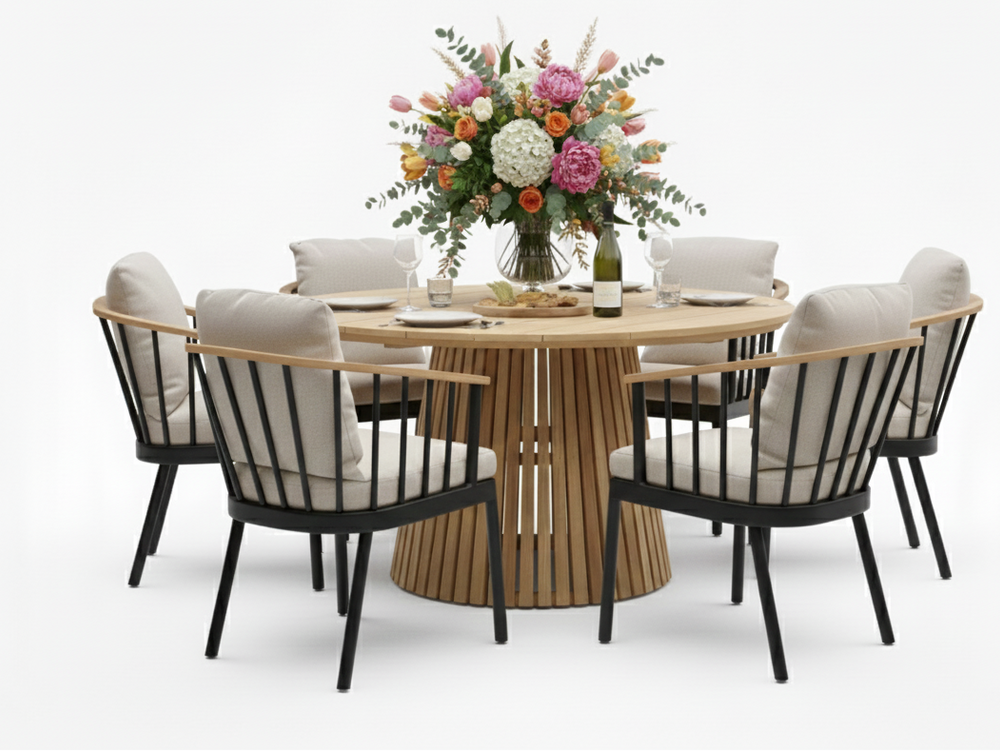 Apple Bee Condor/Belito Daan ronde tuinset 7-delig - 150 cm diameter