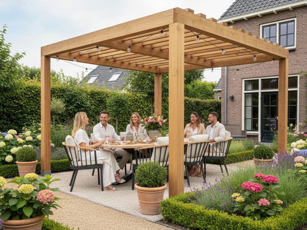 Apple Bee Condor Dining Tuinset 6 persoons - 240 cm Ovaal - Aluminium Onderstel