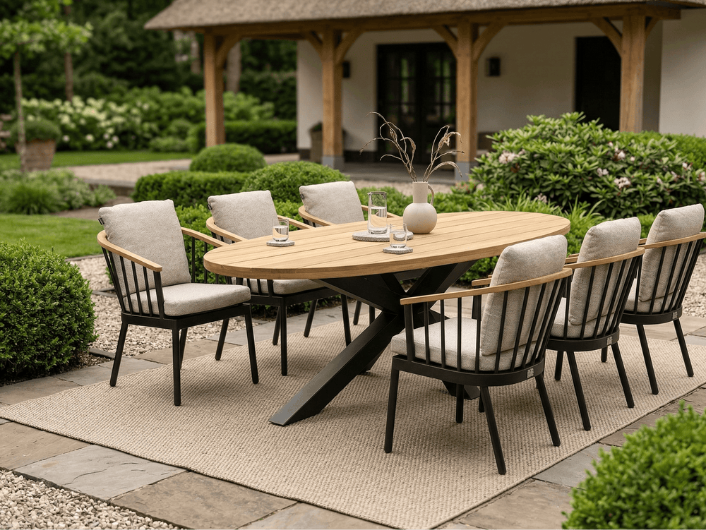 Apple Bee Condor Dining Tuinset 240 x 120 cm Ovaal | Aluminium Onderstel