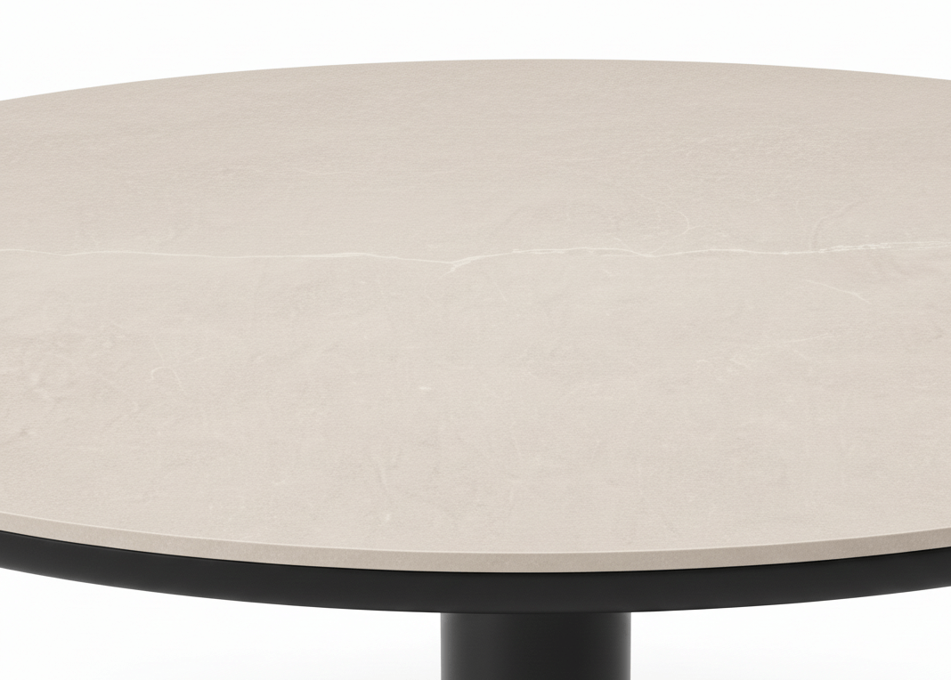 Apple Bee Melville dining tafel Ø160cm Sintered Stone - Black