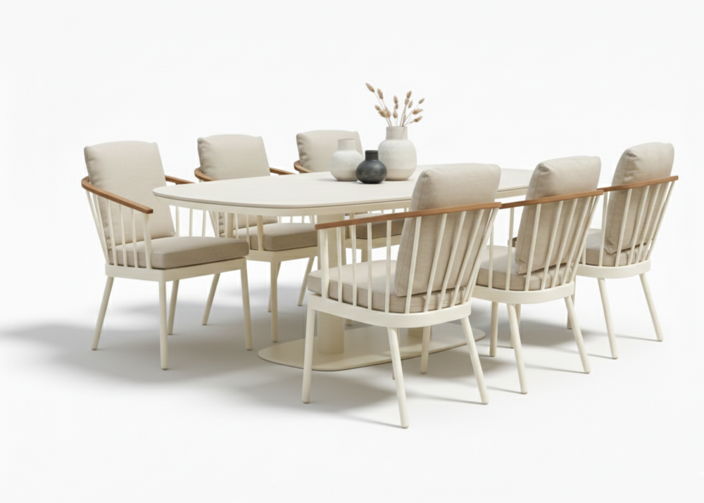 Apple Bee Condor/Melville Dining Tuinset 220 cm - 7 Delig