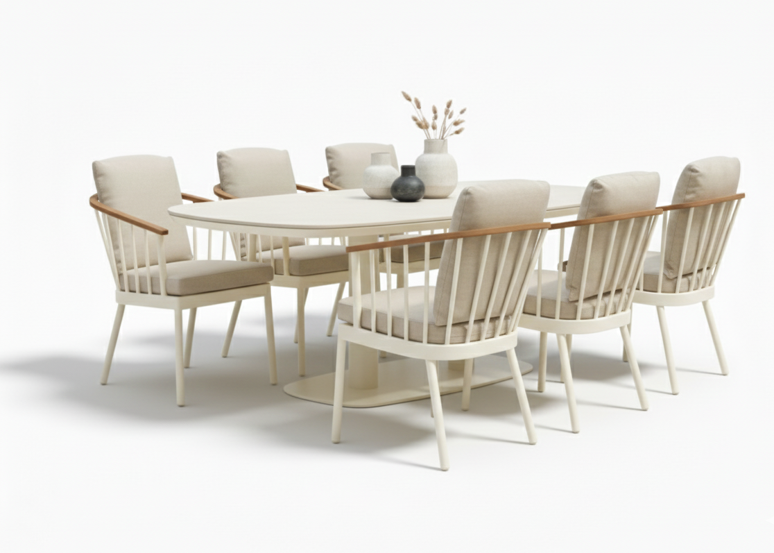 Apple Bee Condor/Melville Dining Tuinset 220 cm - 7 Delig