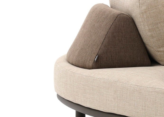 Apple Bee Moon Island Loungebank | 196 cm | Bronze & Cotton Flower incl. 2 Rugsteunen