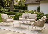 Apple Bee Pine Key Loungeset 5-delig - Incl Tafels - Nr. 6  - Oyster