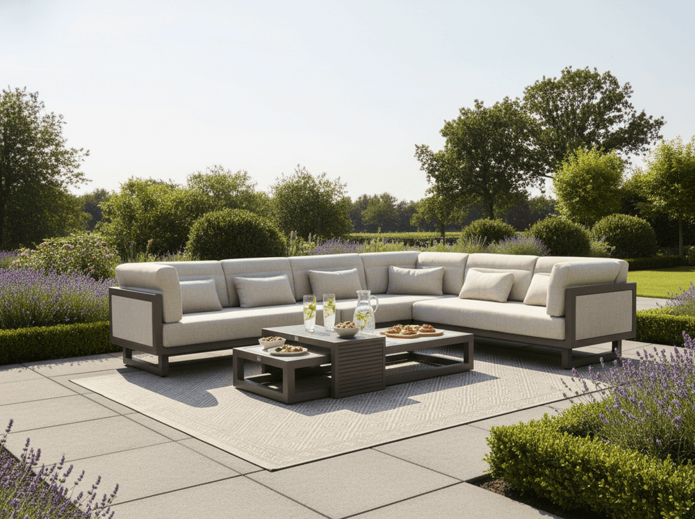 Apple Bee Santorini Hoek Loungeset 5-delig Nr.2 - Links Lang