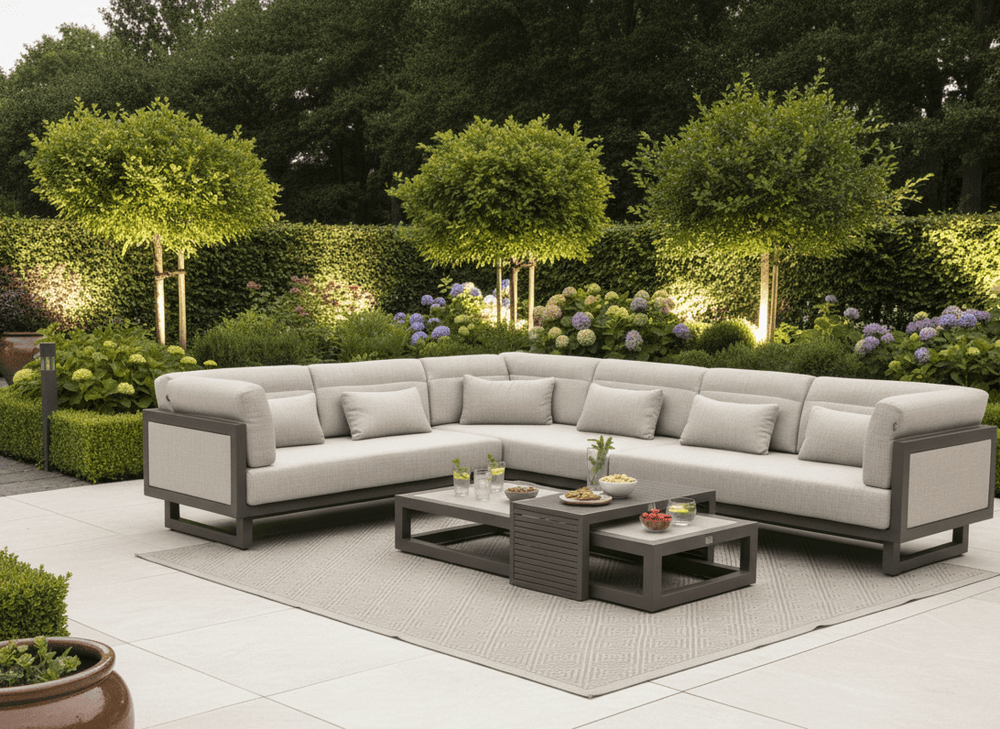 Apple Bee Santorini Loungeset rechts lang sfeerfoto