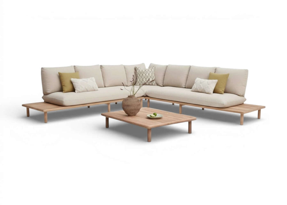 Apple Bee Sling XL Hoek Loungebank – 327x327 cm – Incl. Tafel – 4-delig