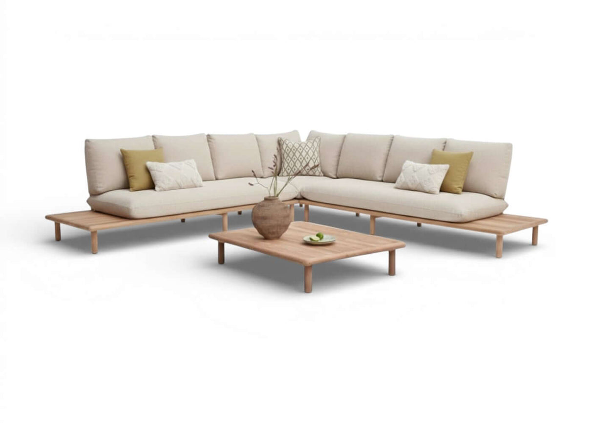 Apple Bee Sling XL Hoek Loungebank – 327x327 cm – Incl. Tafel – 4-delig