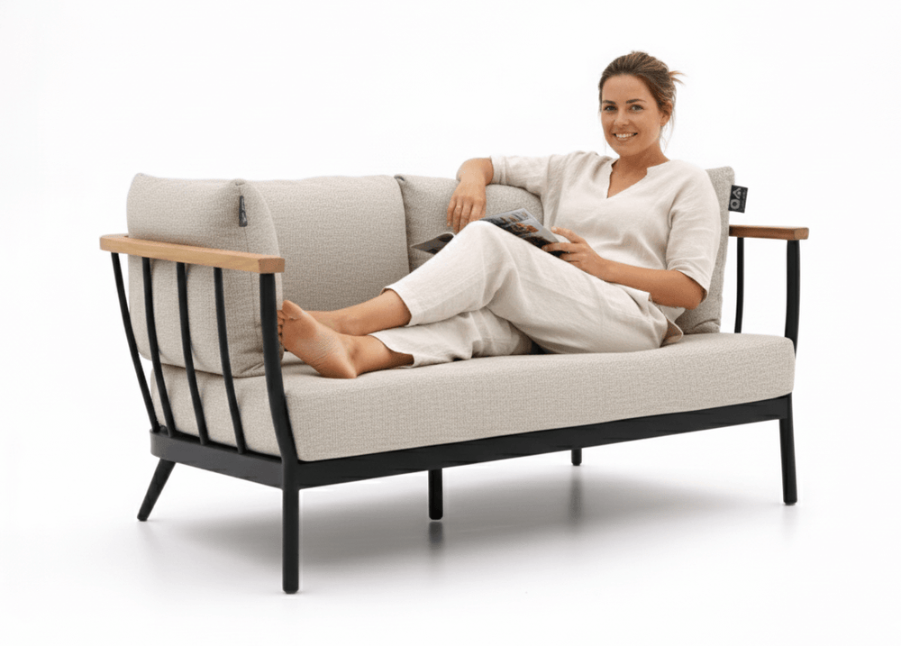 Apple Bee Condor Lounge Tuinbank 150 cm - Zwart