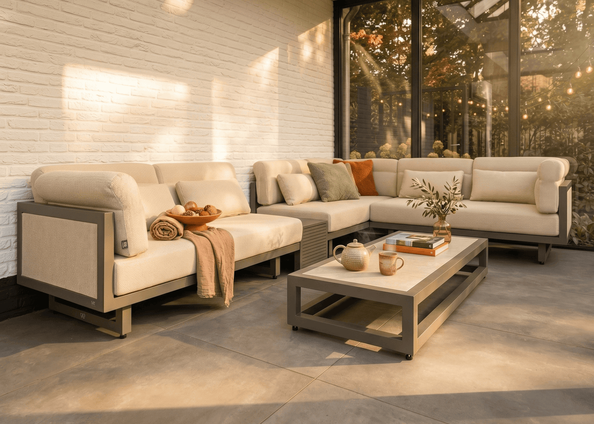 Apple Bee Santorini Loungeset 5-delig Nr.2 - Links Lang - Upholstered - 318 x 239 cm