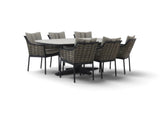 Apple Bee Zanzibar tafel met Milou dining stoelen in Black, sfeerbeeld