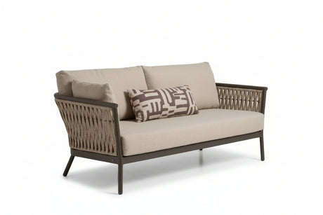 Apple Bee Murni loungebank 150 cm in Bronze aluminium met Sand rope