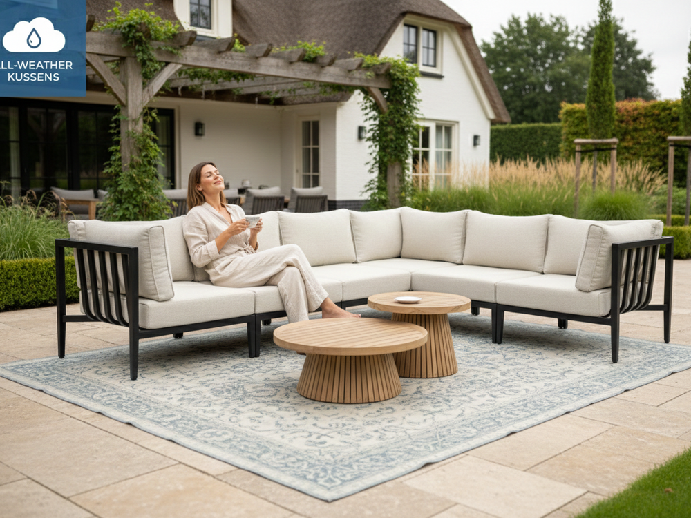 Belito Daan XL Loungeset | Aluminium | Carbon Black | 319x245 cm | Nr. 2 Links