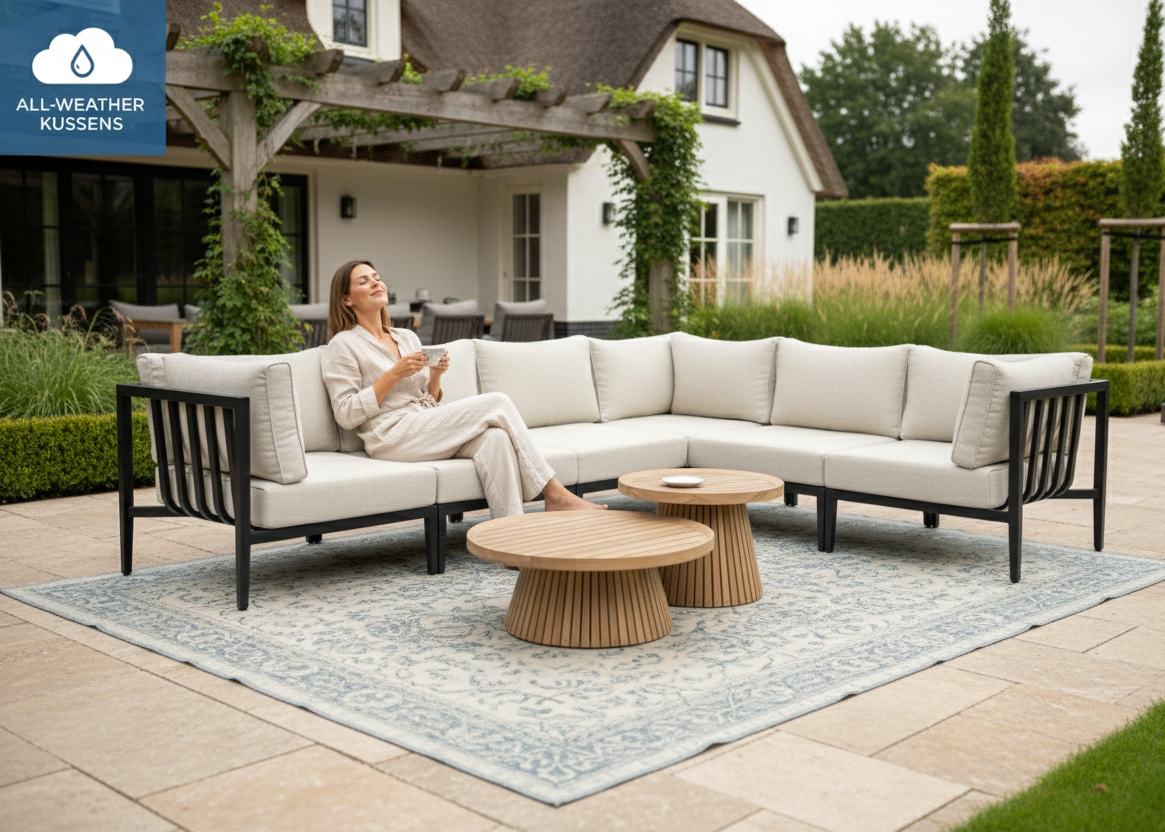 Belito Daan XL Loungeset | Aluminium | Carbon Black | 319x245 cm | Nr. 2 Links