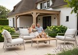 Aluminium Stoel-Bank Loungeset - Taupe Frame - Belito Julia - 4-delig