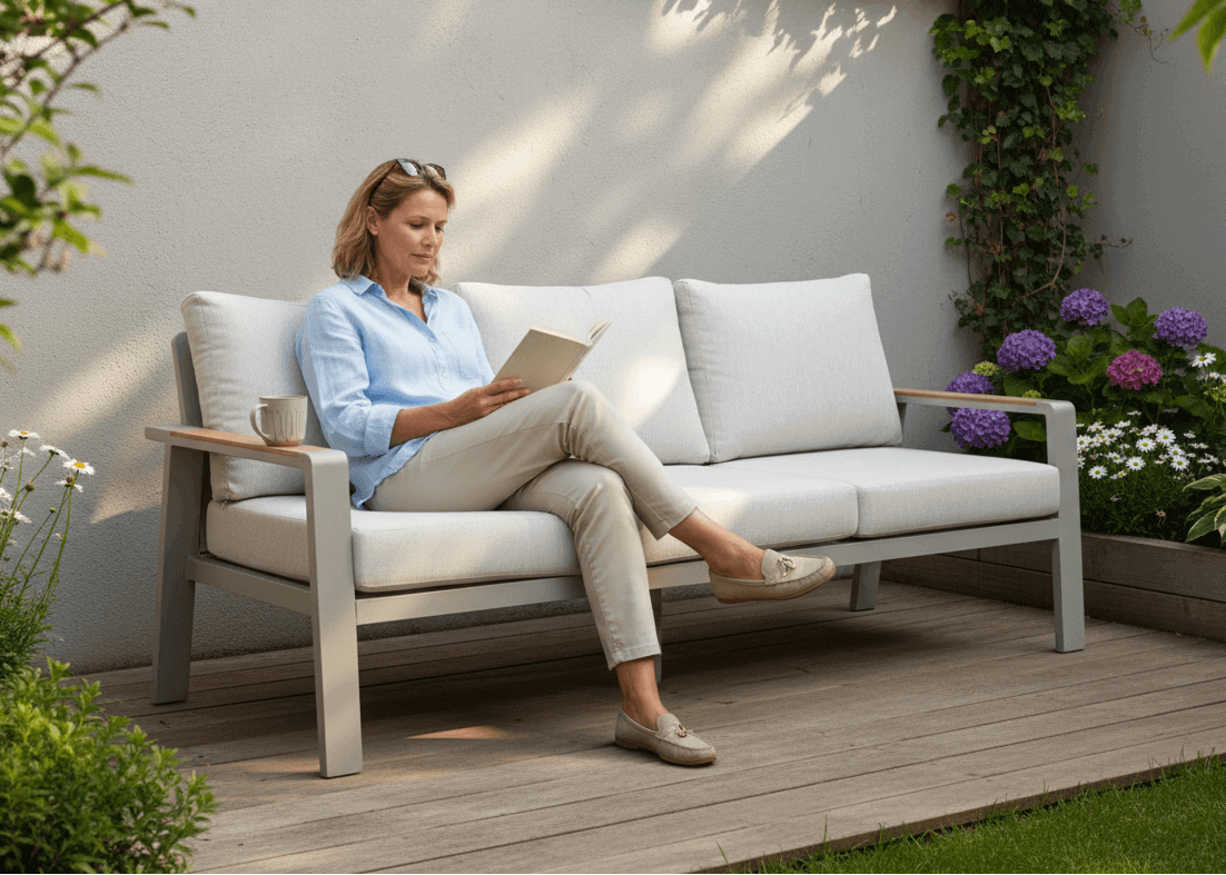 Belito Birmingham Loungeset Nr.6 - Taupe Aluminium - 5 personen