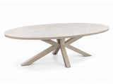 Belito Noor ovale tuintafel 220 x 114 cm met sintered stone tafelblad en aluminium frame