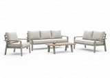 Aluminium Stoel-Bank Loungeset - Taupe - Belito Birmingham - 4 - delig