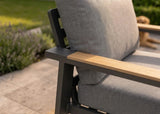 Belito Birmingham/Lotte Lounge Chair | Anthracite Aluminum | Grey Cushions | 1 Person