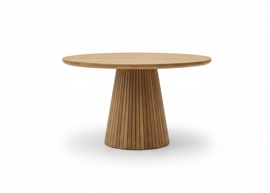 Belito Daan ronde tuinset 5-delig - 120 cm - Teak