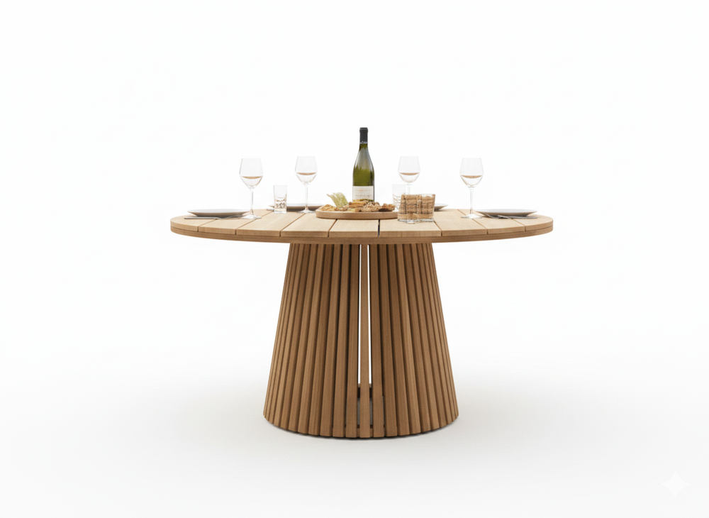 Apple Bee Condor/Belito Daan ronde tuinset 7-delig Oyster - 150 cm diameter