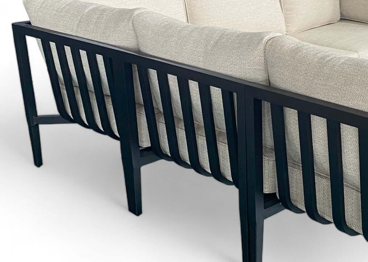 Belito Daan XL aluminium loungeset met ronde teaktafels