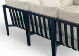Belito Daan XL aluminium loungeset met ronde teaktafels