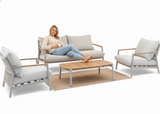 Aluminium Stoel-Bank Loungeset - Taupe Frame - Belito Julia - 4-delig