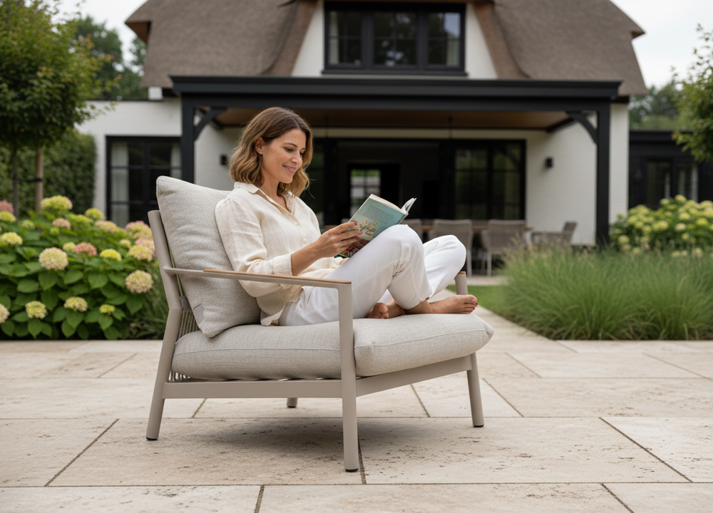 Belito Julia Loungestoel - Taupe Frame