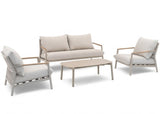 Belito Julia stoelbank set - aluminium koffietafel