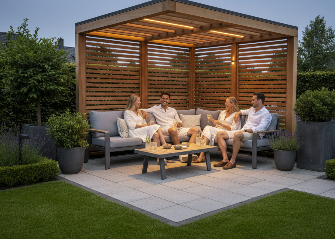 Aluminium Loungeset Hoekbank - Antraciet Frame - 5-delig - Belito Lotte