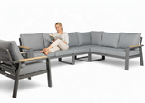Aluminium Loungeset Hoekbank - Antraciet Frame - Belito Lotte - Incl stoel - Zonder tafel