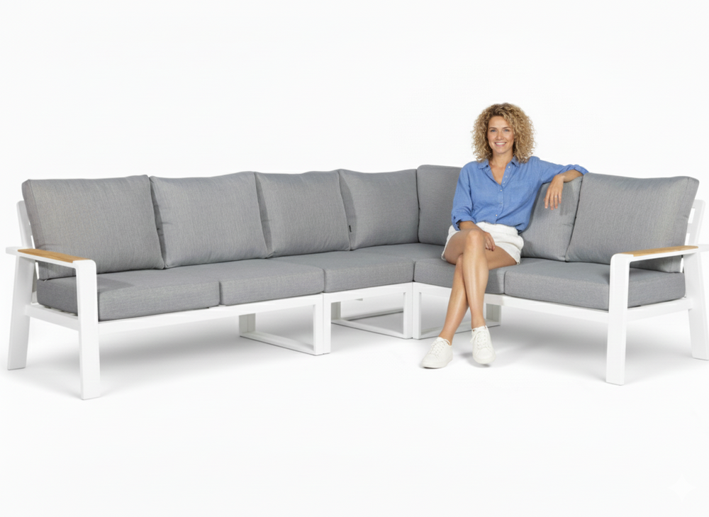 Belito® Lotte loungeset wit - hoek - 4 delig