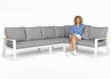 Belito® Lotte loungeset wit - hoek - 4 delig