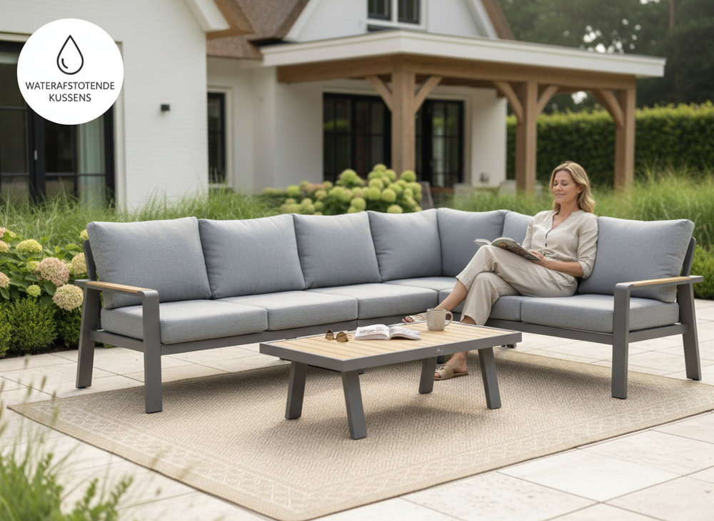 Belito_Lotte_Loungeset_antraciet_met_grijze_kussens