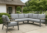 Belito® Lotte Loungeset Hoekbank Nr. 9 | Antraciet Aluminium | 220 x 220 cm | 6-Persoons