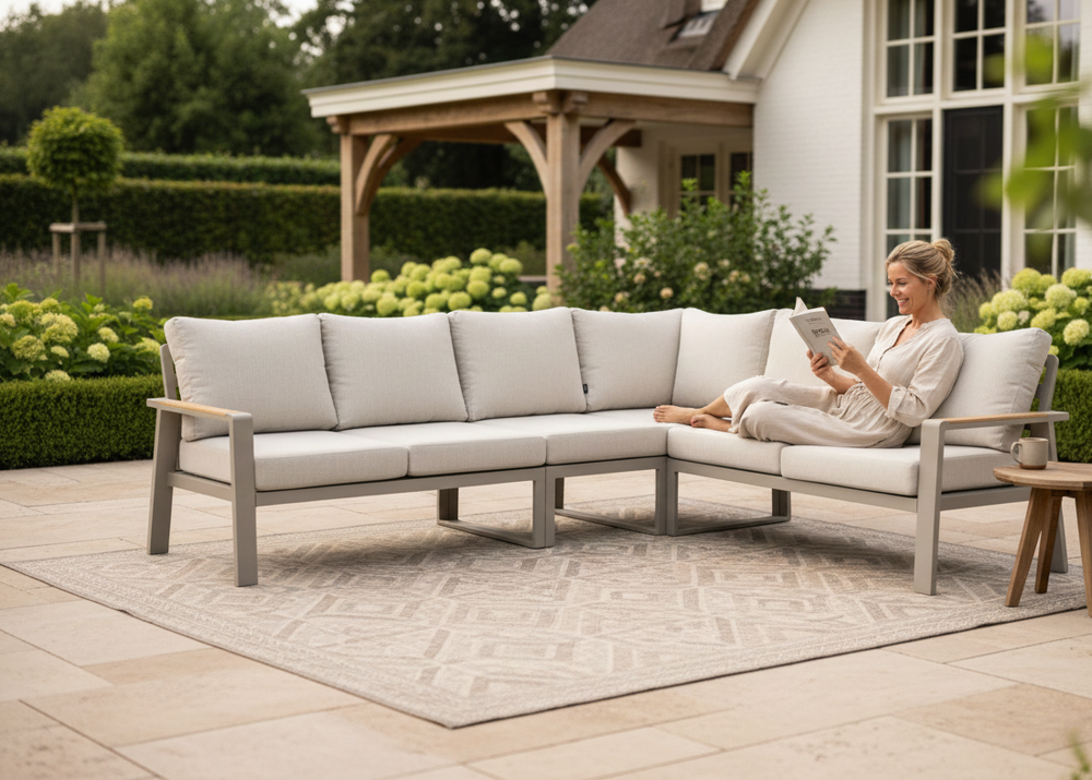 Lotte Lounge Tussenelement Aluminium Taupe