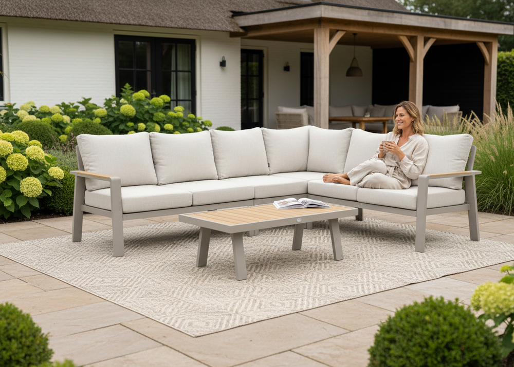 Lotte Lounge Tussenelement Aluminium Taupe