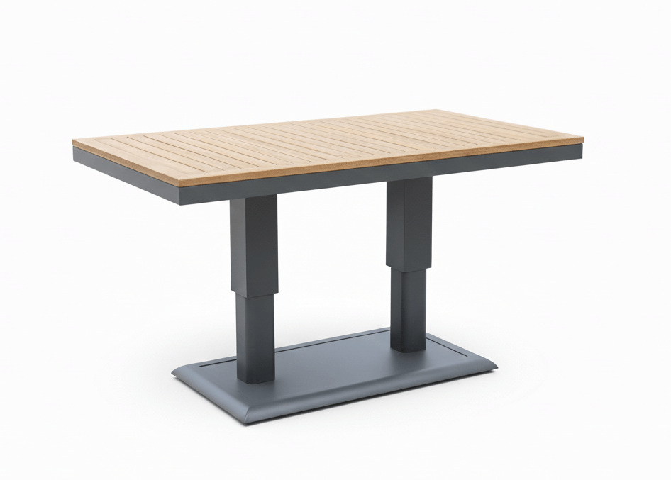 Aluminium Loungeset Hoekbank - Antraciet Frame - 5-delig - Belito Lotte - Hoge tafel met verstelbare hoogte.