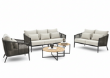 Belito® Ouddorp Aluminium Stoel-Bank Loungeset - Rope - All-Weather - Nr.1