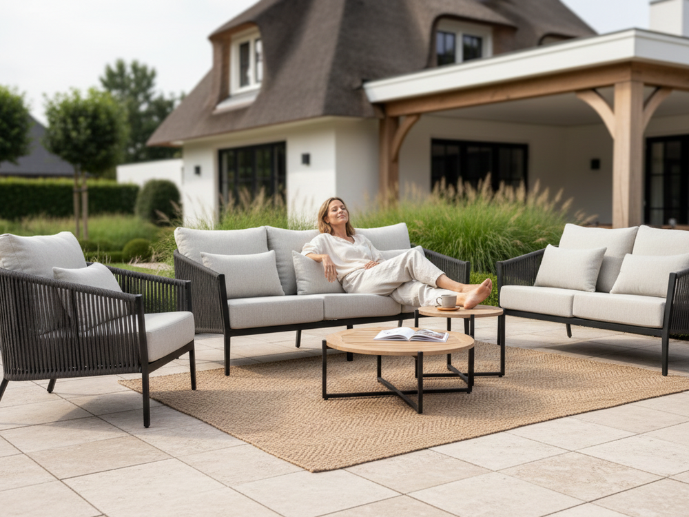 Belito® Ouddorp Aluminium Stoel-Bank Loungeset - Rope - All-Weather - Nr.1