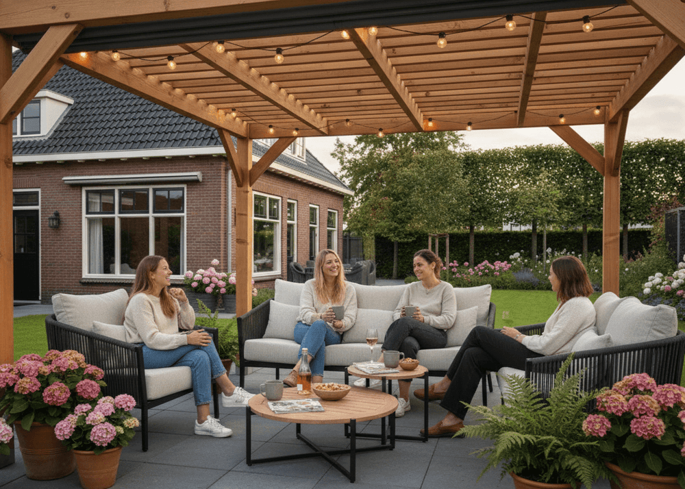 Aluminium Rope Loungebank 150 cm Belito® Ouddorp - Army Green -