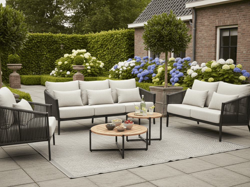 Aluminium Stoel-Bank Loungeset - Rope - Belito® Ouddorp - All-Weather - Nr.1