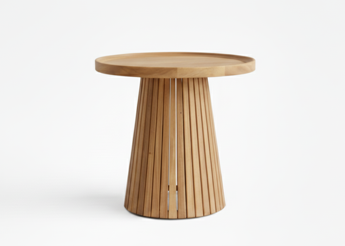 Belito_daan_koffietafel_54_cm_met_conische_teakhouten_poot