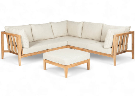 Belito daan teak en ottoman hoekset