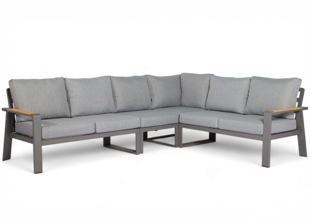 Belito lotte hoek loungeset antraciet zonder tafel