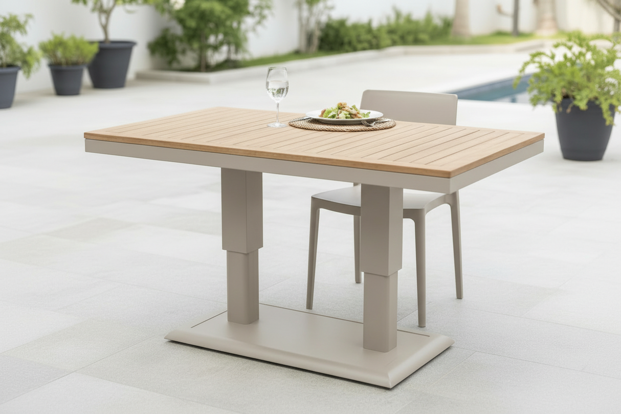 Belito lotte tafel verstelbaar taupe sfeer