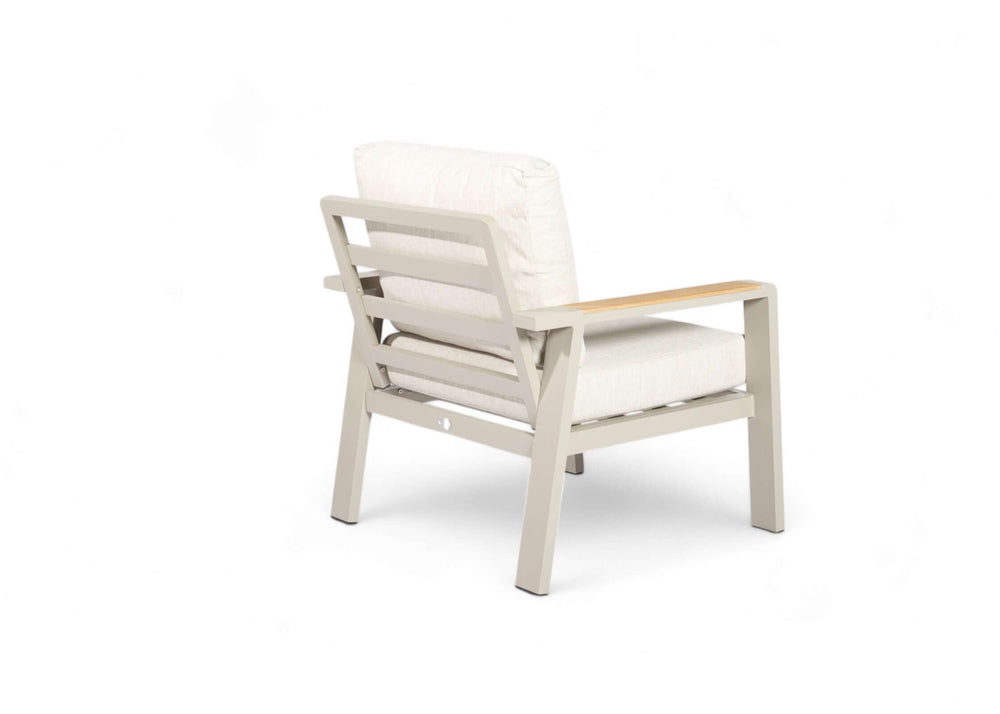 Belito taupe stoel detail achterzijde 